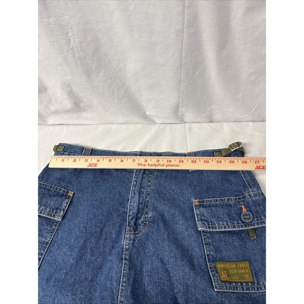 American Eagle - Mini Cargo Skirt Women’s Size 8 Blue Denim 100% Cotton